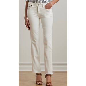 Ralph Lauren white straight mid rise jean size 27